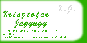 krisztofer jagyugy business card